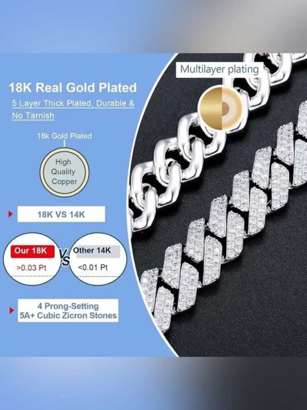Cuban Link Necklace in Silver